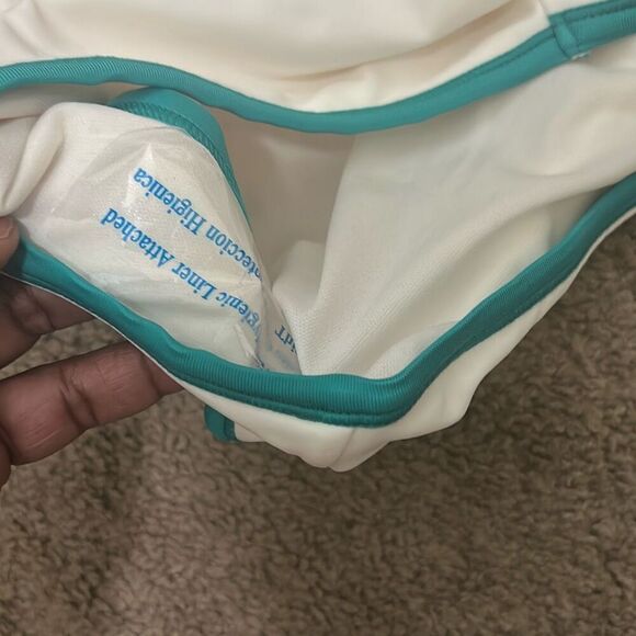 Shade & Shore Size S One Shoulder High Waist Bikini Set White Swimsuit NWT - Picture 5 of 9